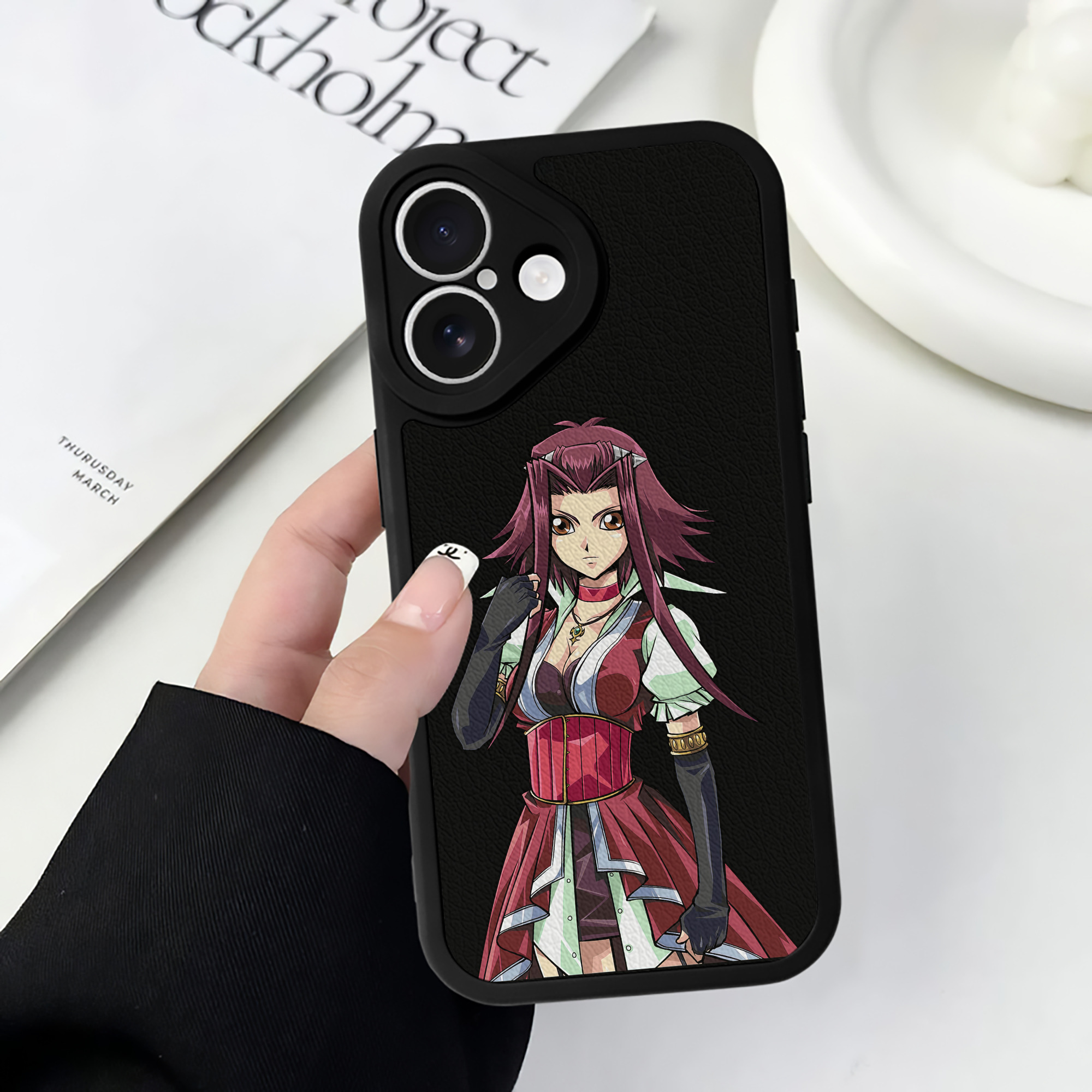遊☆戯☆王 Yu-Gi-Oh! 【iPhone 16シリーズ対応】シリコンスマホケース（レザー調） 材質：シリコン